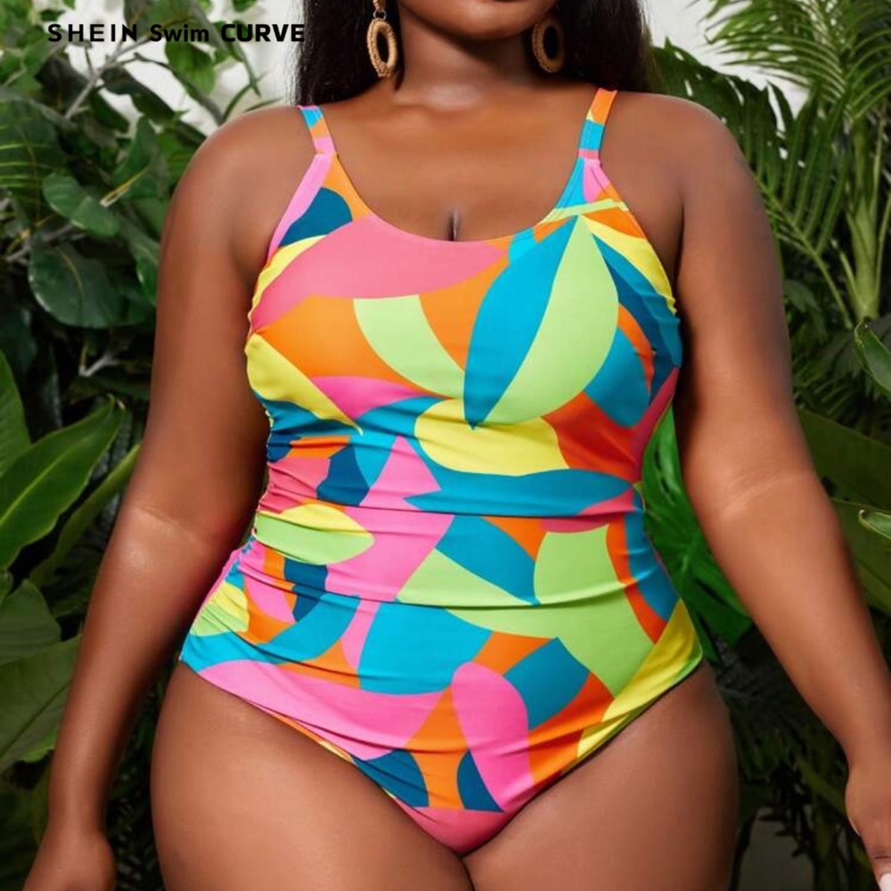 BRAND NEW SHEIN Vibrant Multicolor One Piece Swimsuit
